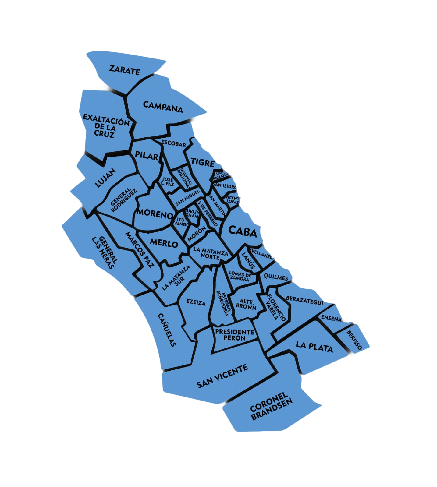 Mapa de Cobertura Buenos Aires y AMBA - Logística Nexus